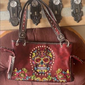 Montana west sugar skull concealed handgun purse